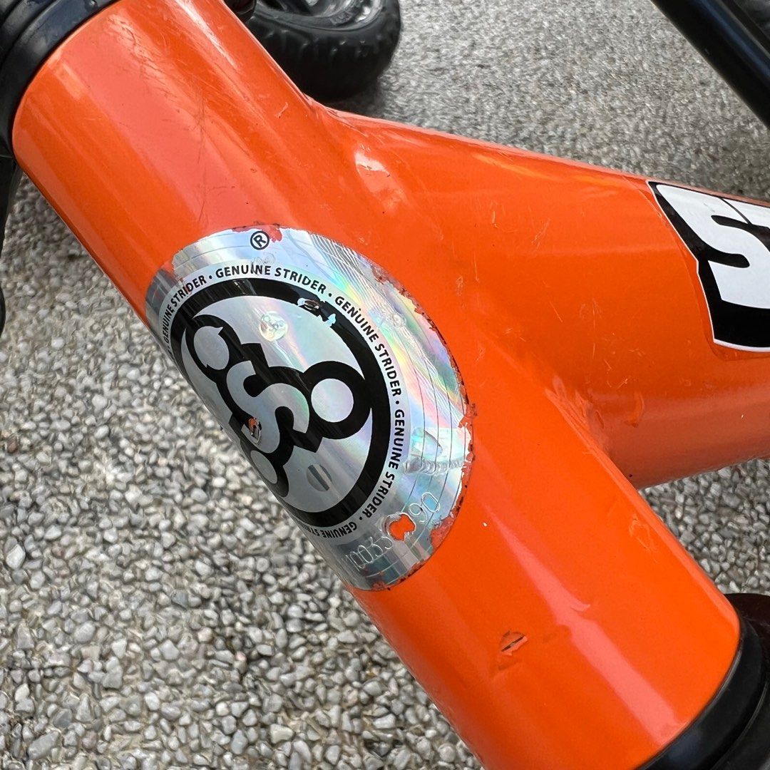 Original Strider 12 Sport Orange Balance Push Bike for kids