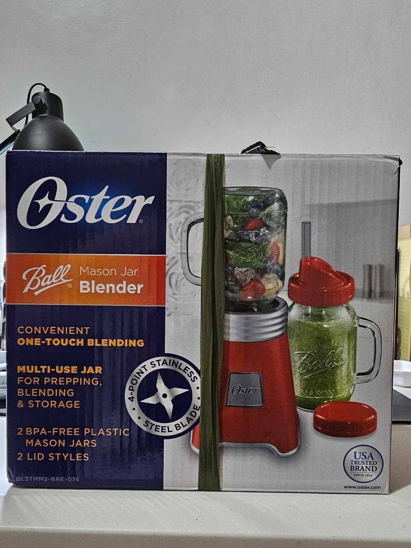 Oster Ball Mason Jar Blender (Red), TV & Home Appliances, Kitchen