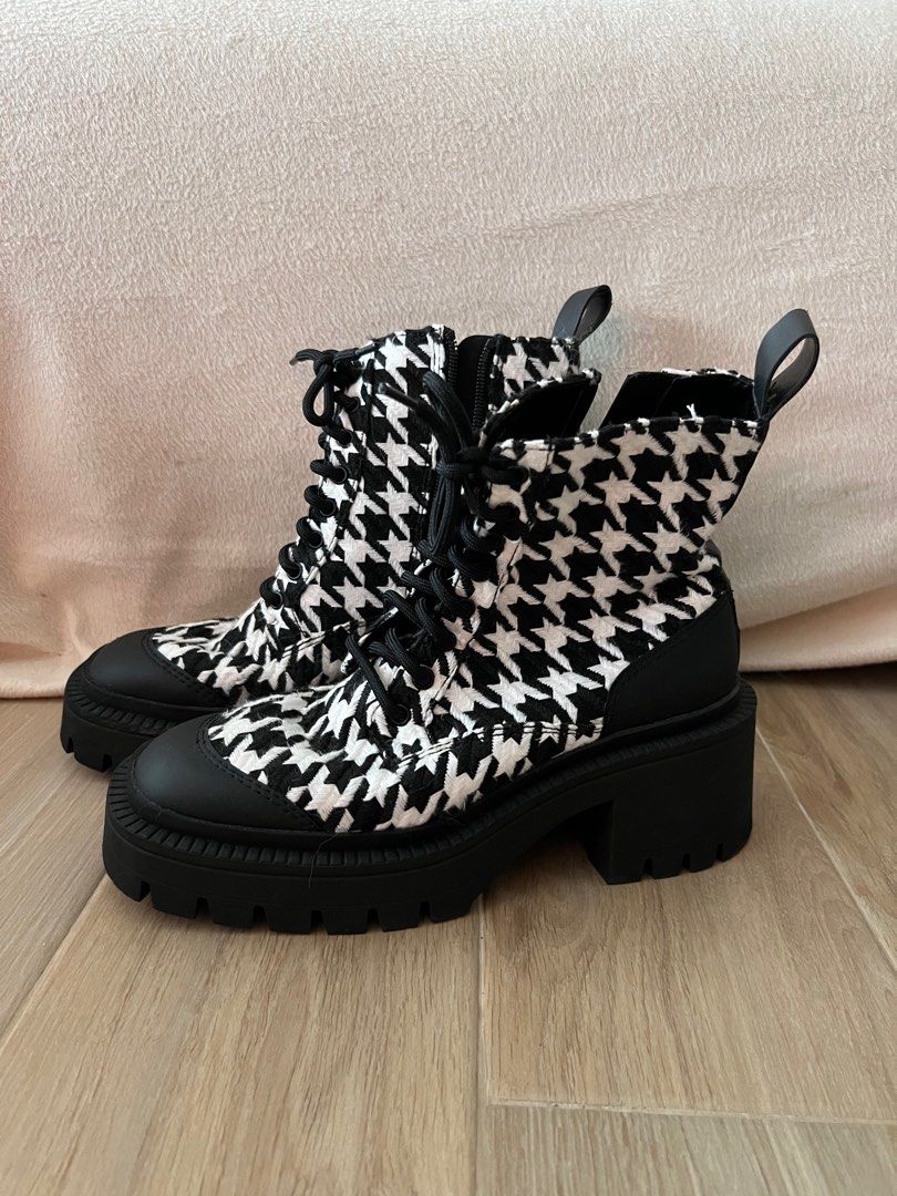 White studded cheap ankle boots