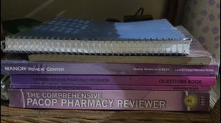 Pharmacy Board Exam Reviewers Manor Blue Purple PACOP take all
