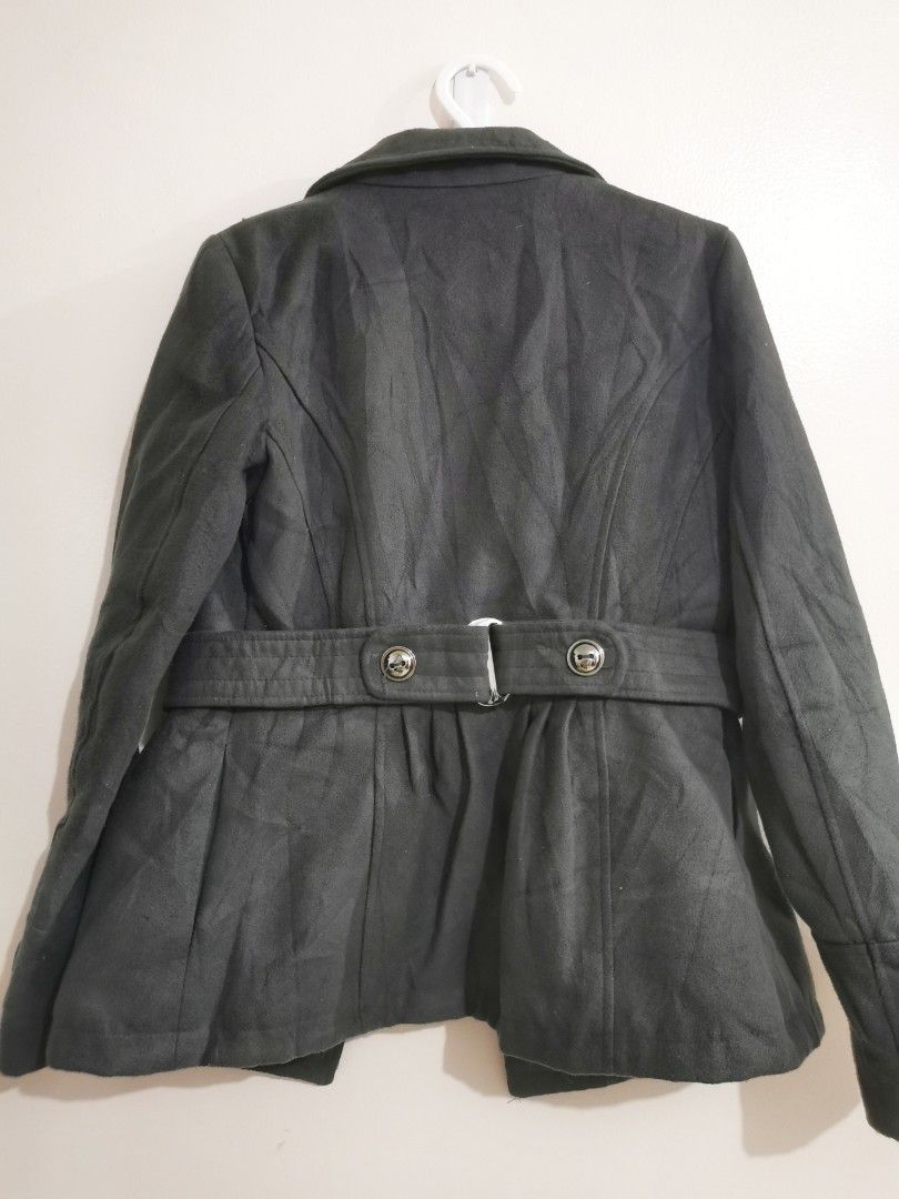 Pink Envelope Gray Short Coat Women s Fashion Coats Jackets and