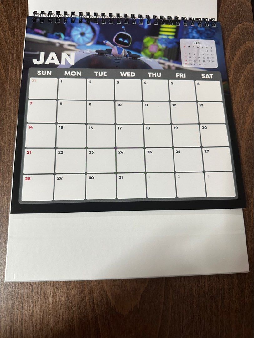Playstation2024 Astrobot Desktop Calendar, Video Gaming, Video Games