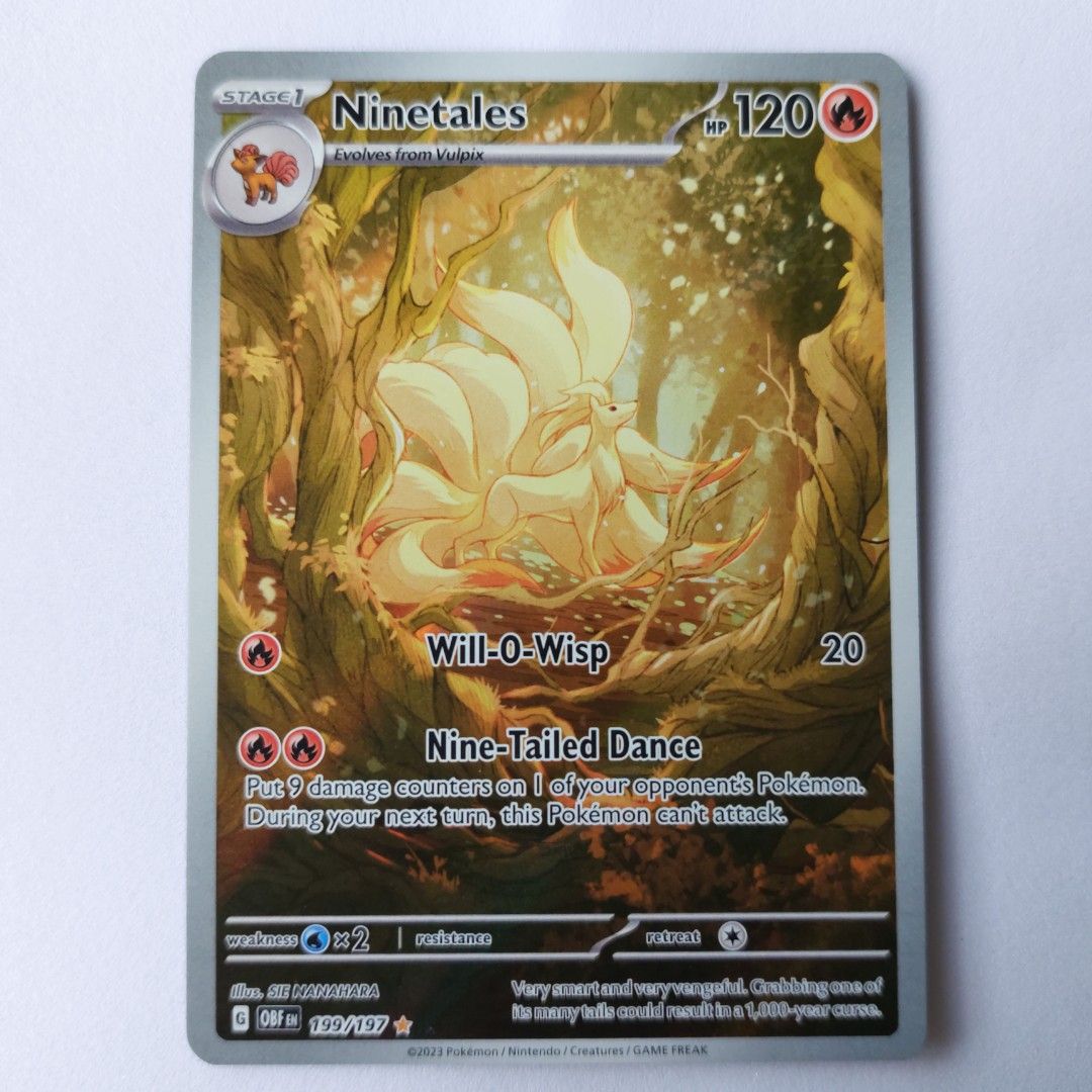 199 197 pokemon card Ninetales - 199/197 - Obsidian Flames
