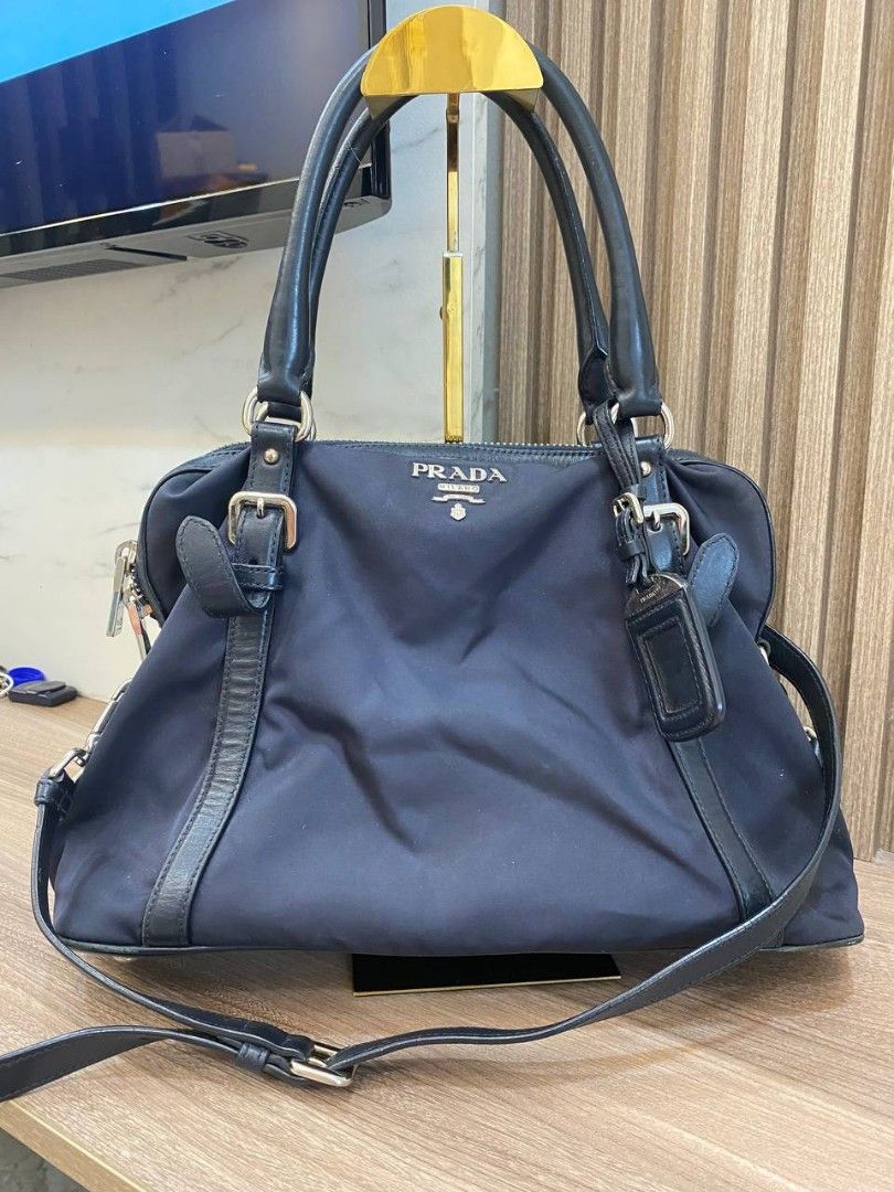 SALE Prada BL0912 Tessuto Nylon Convertible Satchel Bag Bauletto