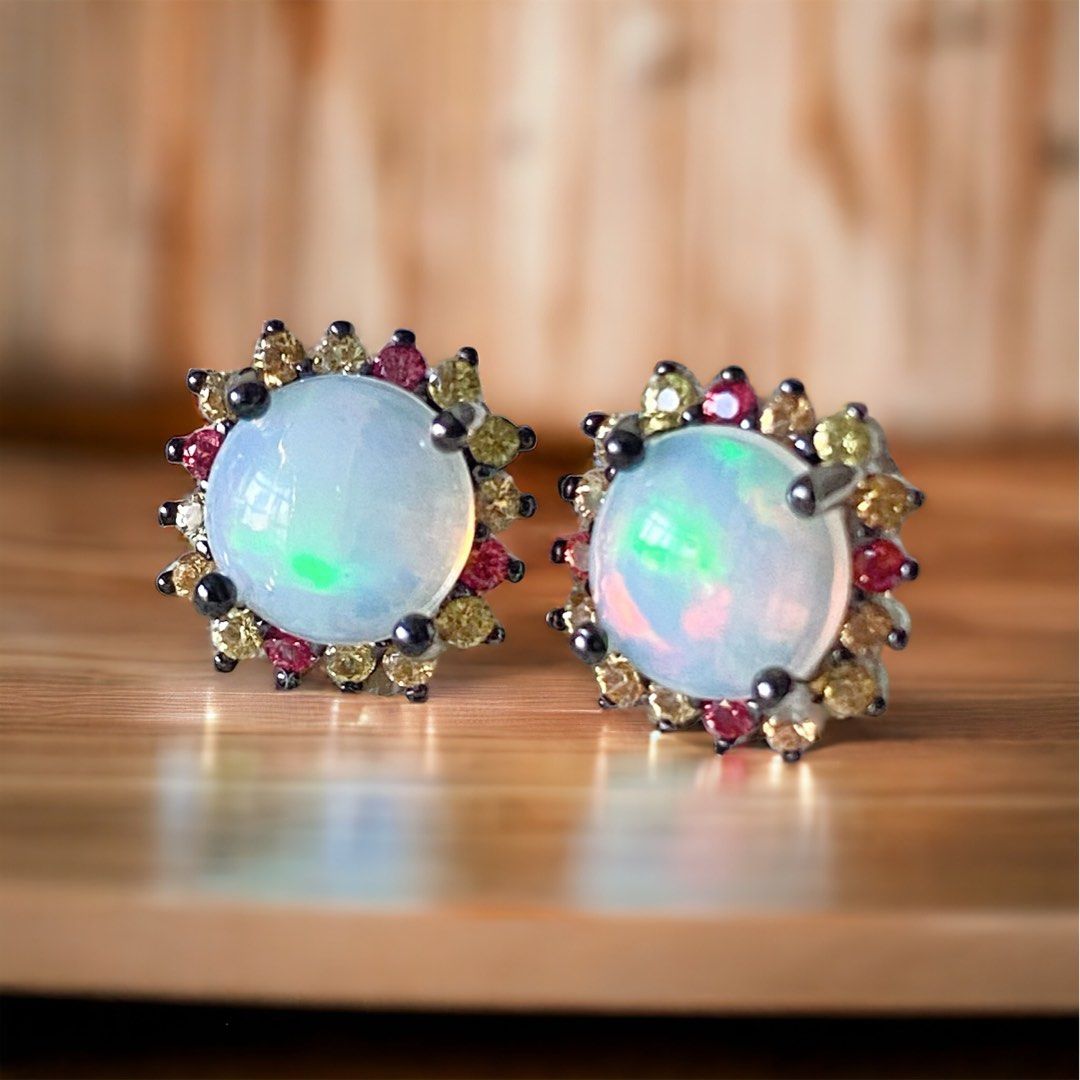 Genuine opal earrings discount