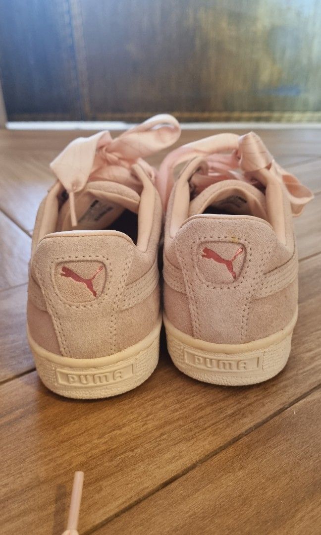 Puma pink sales ribbon trainers