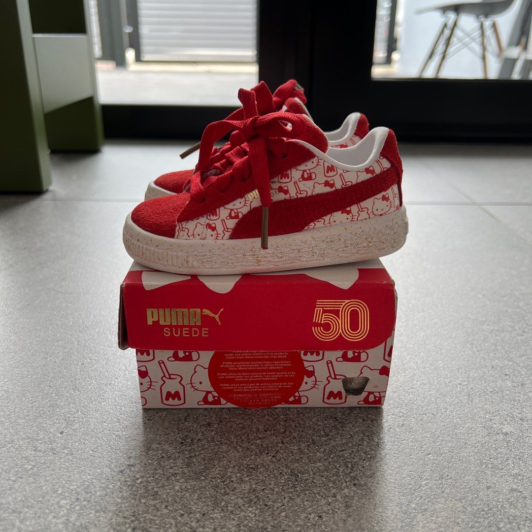 Puma Suede Classic x Hello Kitty Babies Kids Babies Kids Fashion on Carousell