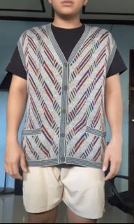 Rare Authentic Missoni Sport Italy Knitted Wool X Waffle strechy   Vest for Men’s Size XL dimes is 22 X 32