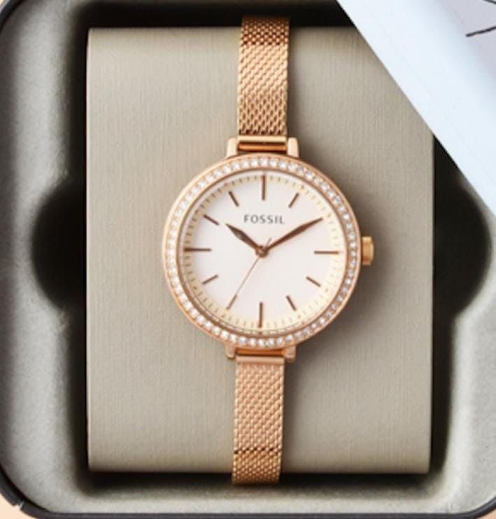 READY NEW FOSSIL BQ3456 ROSE GOLD