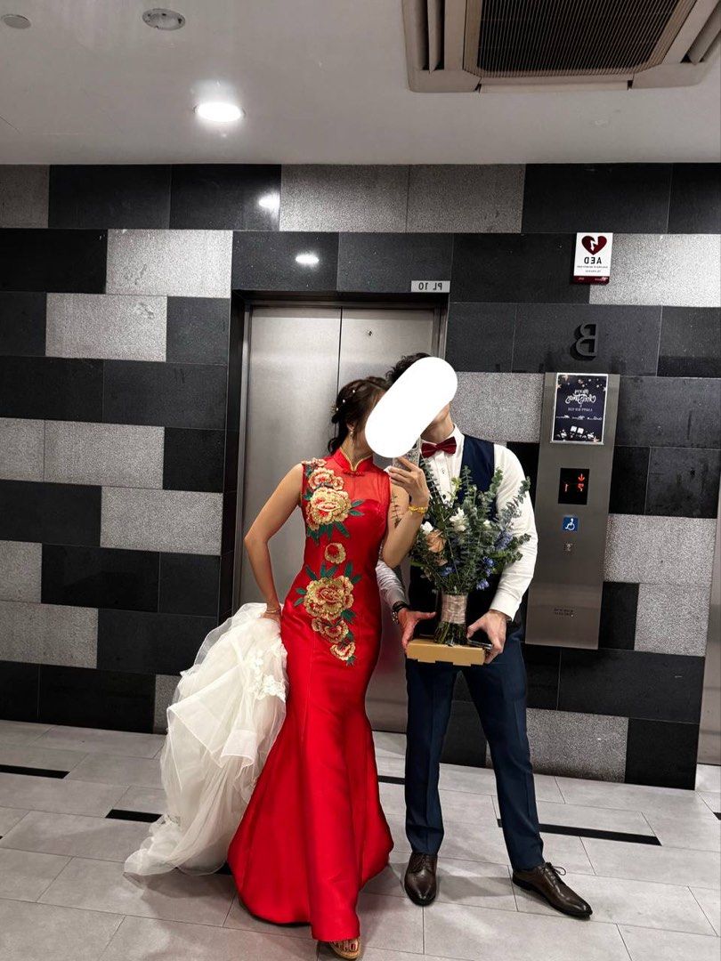 Red Bridal Cheongsam Women s Fashion Dresses Sets Evening dresses gowns on Carousell
