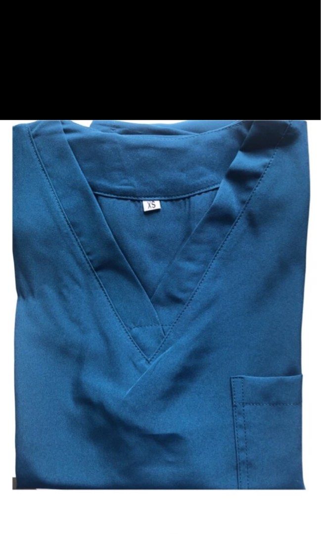SCRUBS SET prussian blue (Category: Sets or Coordinates) located in Cebu City. Submitted by jsnf1234 (Listing ID 1275321682, Image 1). Description: From shoppee Prussian blue color Fits s.