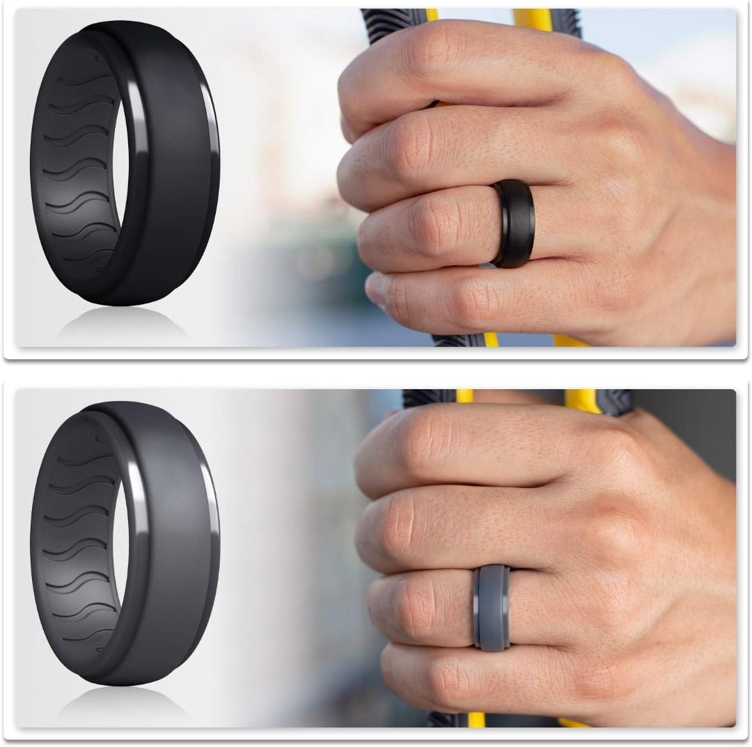 Silicone Ring Men Mens Silicone Wedding Band Rubber Wedding Rings For Men Silicone Wedding Band Men APJC0748