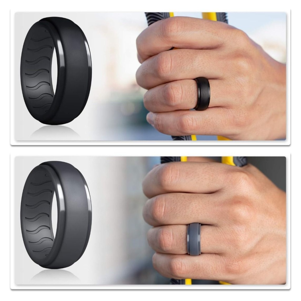 Silicone Ring Men Mens Silicone Wedding Band Rubber Wedding