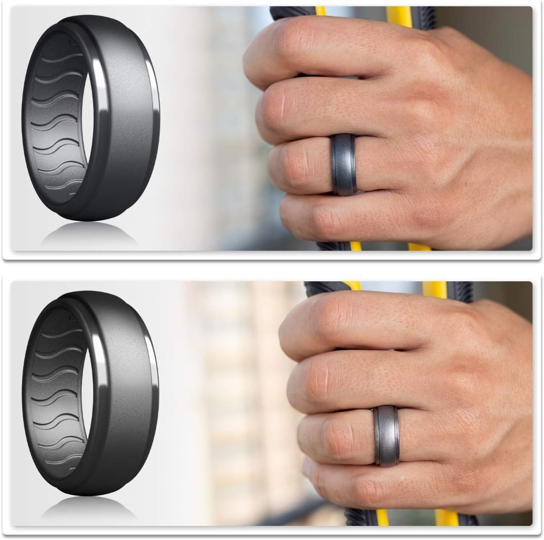 Silicone Ring Men Mens Silicone Wedding Band Rubber Wedding