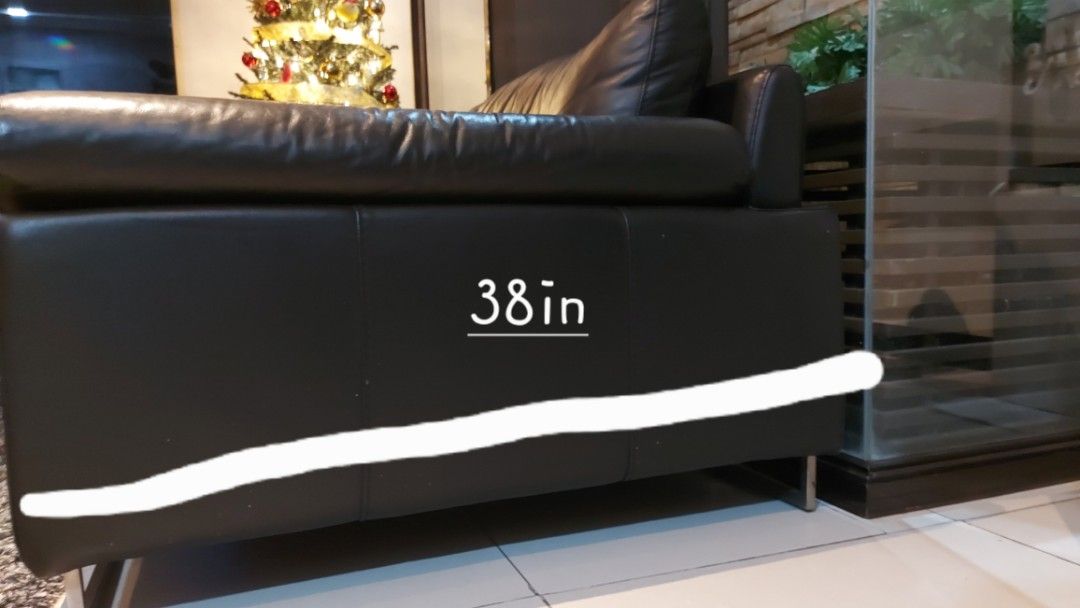 Sofa (Category: Sofas) located in Makati City. Submitted by noxcom (Listing ID 1275304820, Image 3). Description: black sofa for sale as-is-where-is basis shipping care of buyer dimensions in the photos.