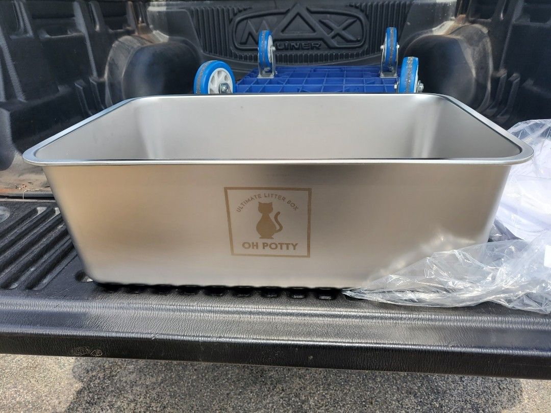 Stainless steel XL cat litter box Pet Supplies Homes Other Pet