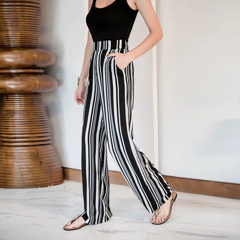 White high waist trousers / pants, Women's Fashion, Bottoms, Other Bottoms  on Carousell