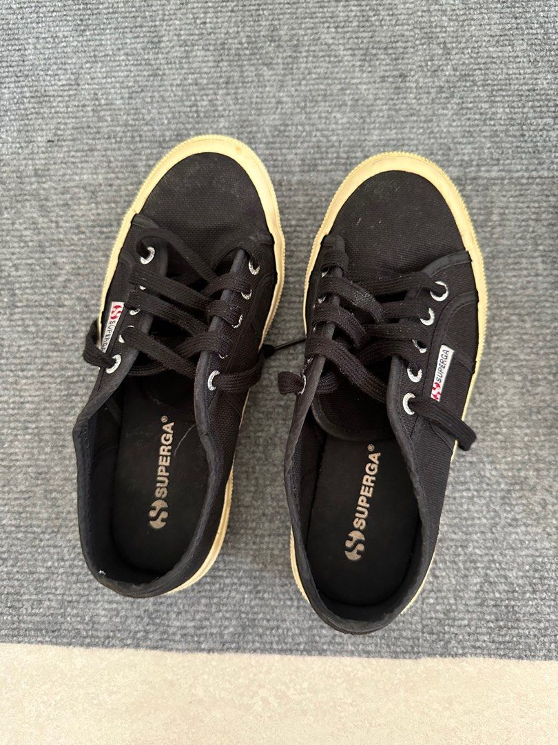 Superga black deals