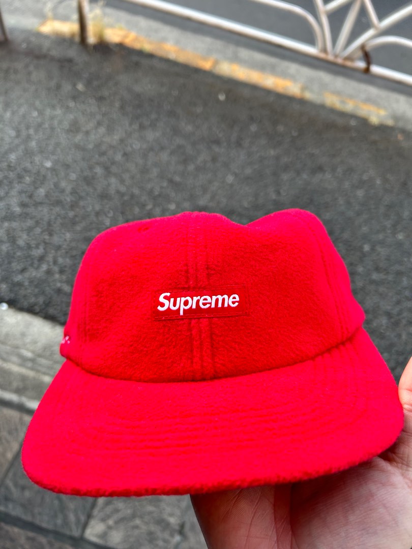 supreme polartec small box 6-panel 紅色 帽子 刷毛 保暖 基本款 於日本購入 超搶手 手上只有一頂