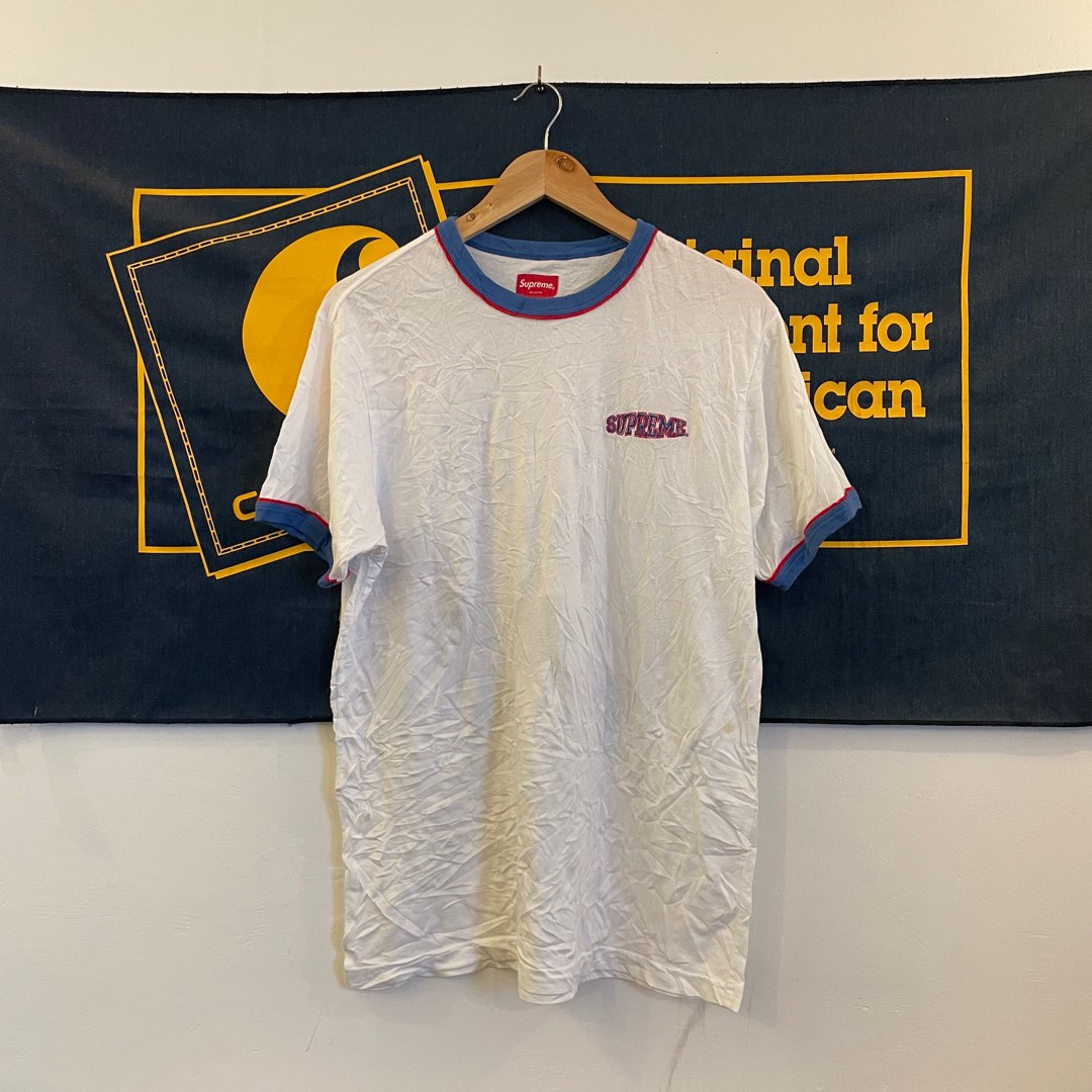 Supreme Ringer Tee Men s Fashion Tops Sets Tshirts Polo