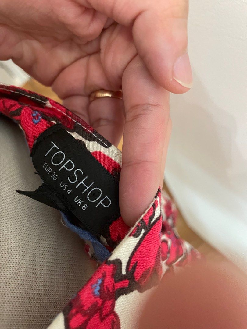 Topshop cheap red shorts