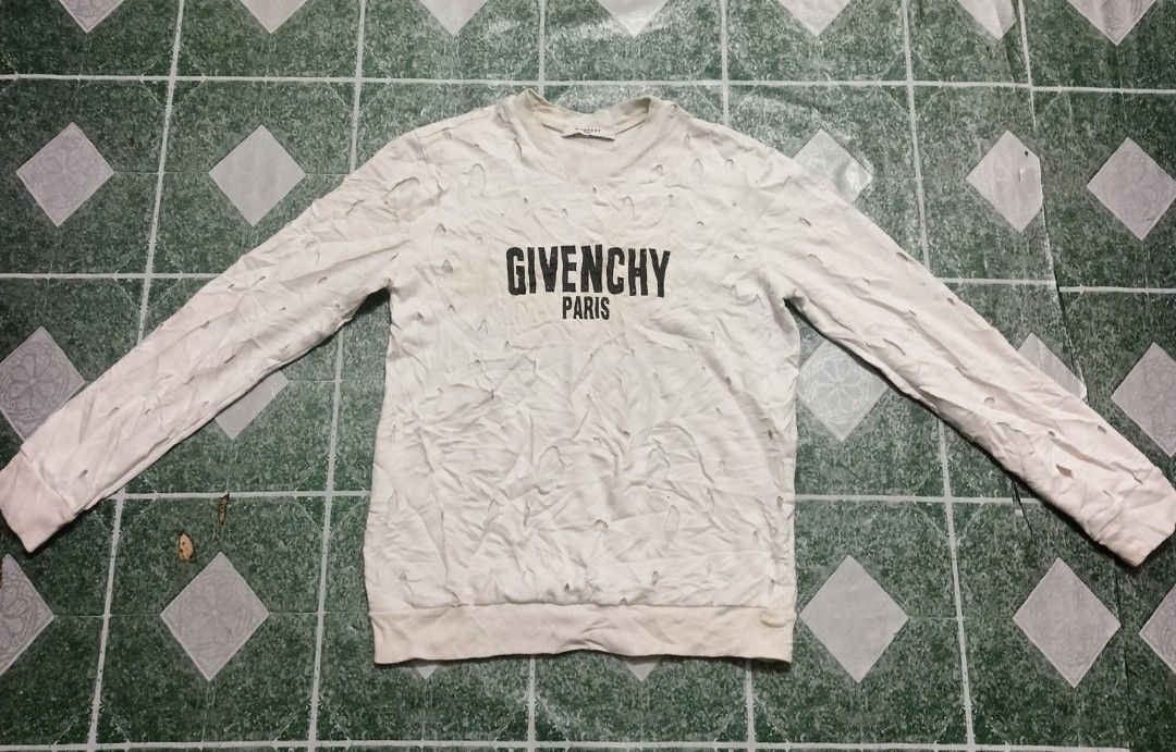 Very Rare Givenchy Distressed sweatshirt Women s Fashion Coats