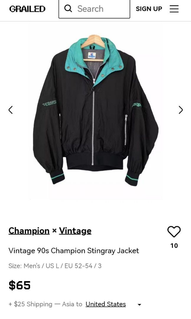 Vintage 90s hotsell champion windbreaker