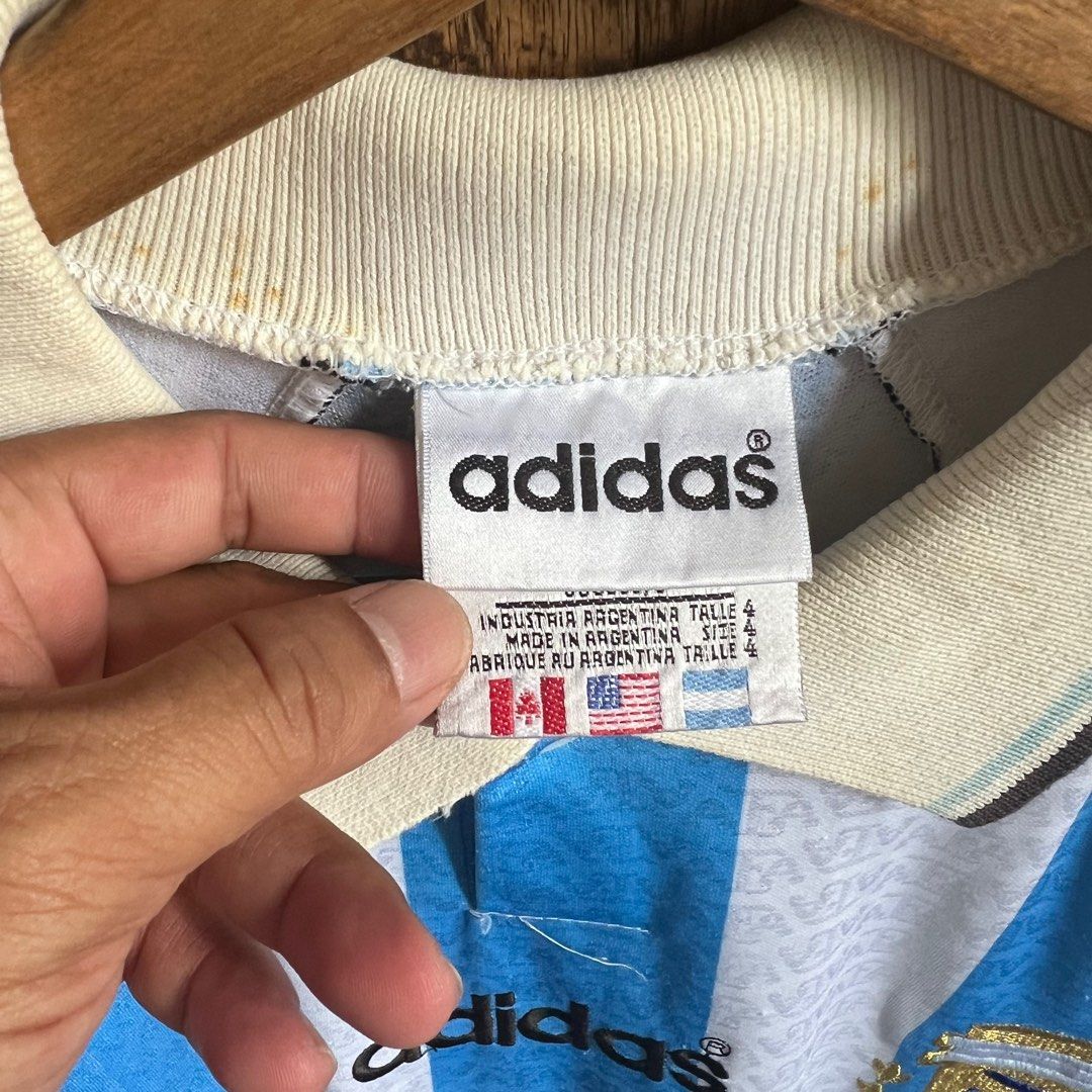 Vintage Argentina 1997 Home Adidas Jersey Longsleeve