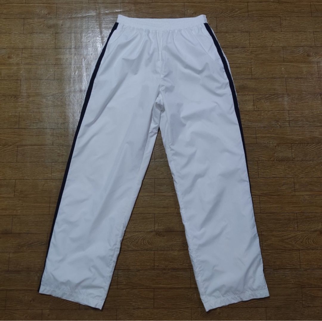 Vintage Ellesse Nylon Jogging Pants/ Track Pants (White), Men's