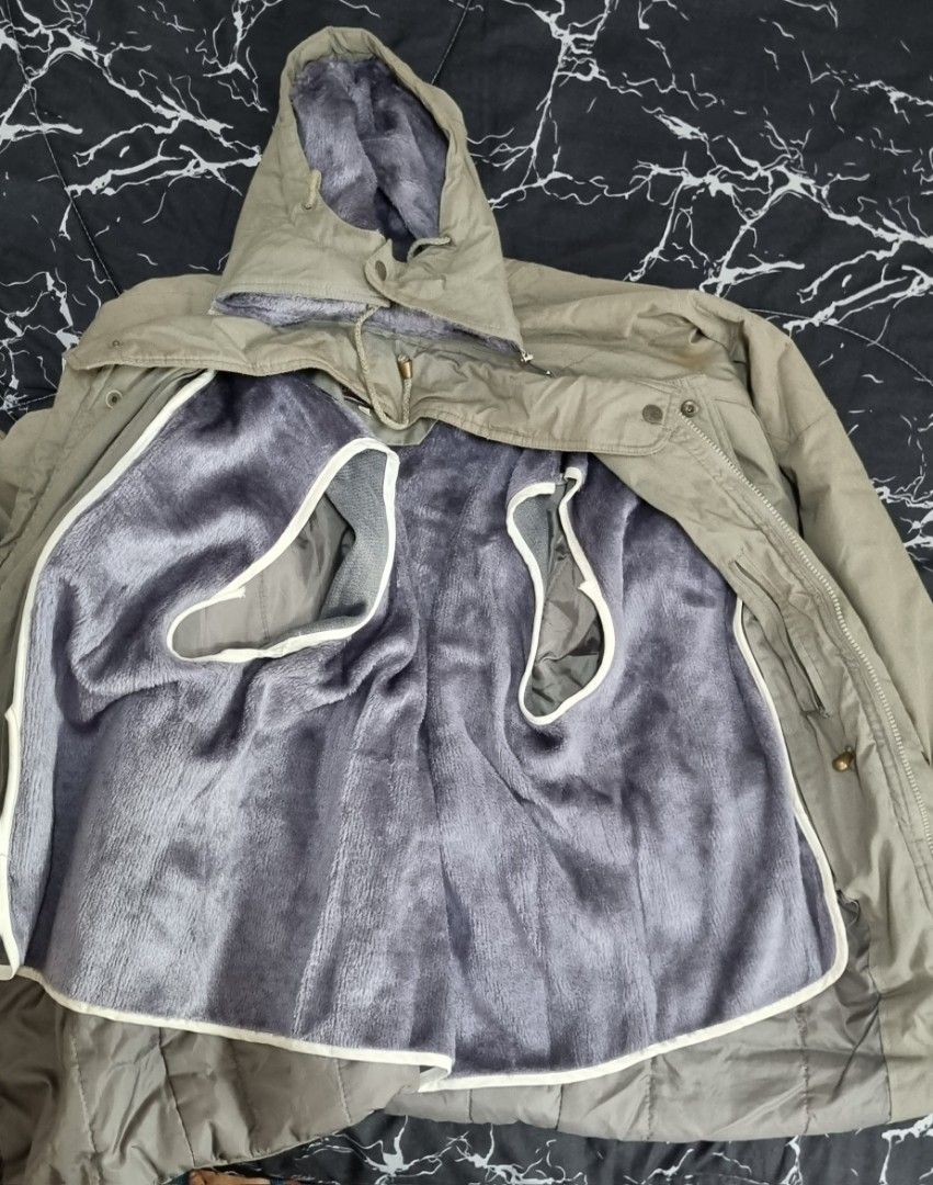 Warm Winter Jacket light Olive Green colour for Men