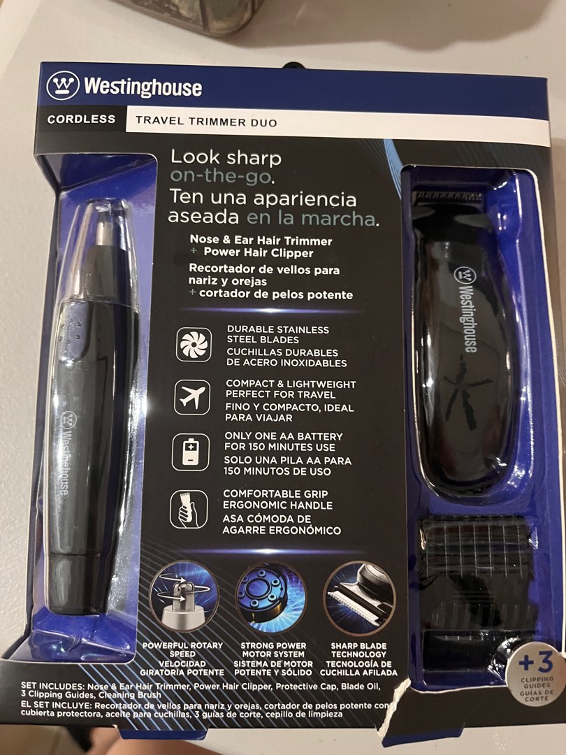 Westinghouse Cordless Travel Trimmer with Nose & Ear Hair Trimmer