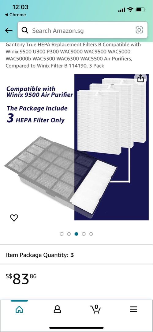 Winix 9500 replacement sale filter