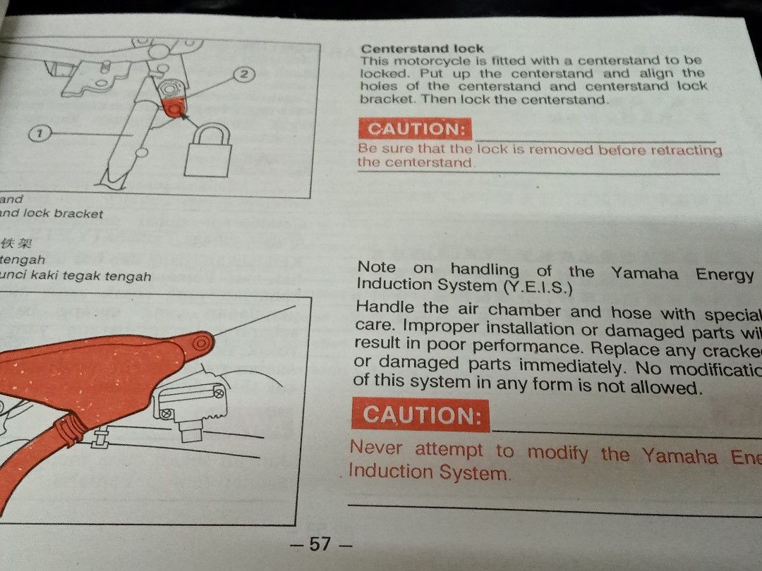 Yamaha RXZ Original Manual Book, Hobbies & Toys, Collectibles