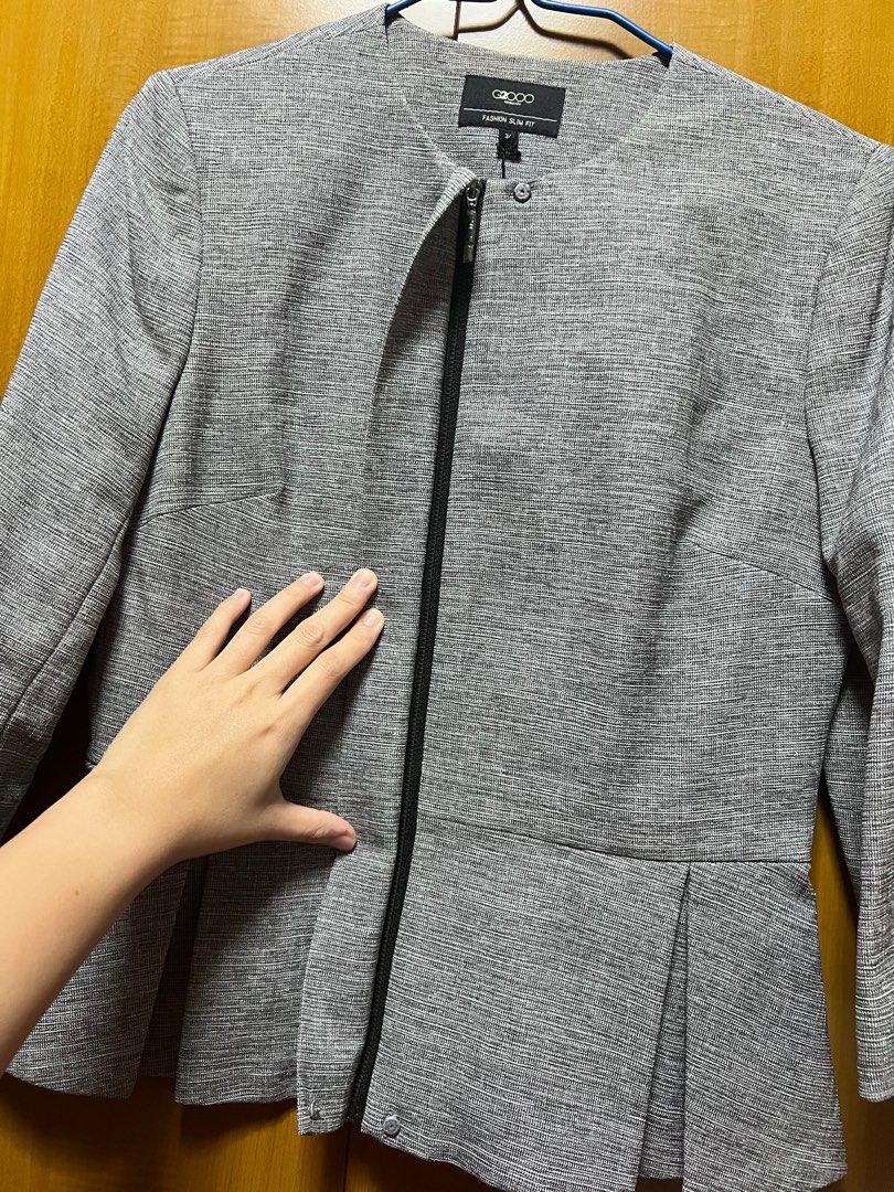 Zara peplum blazer top Women s Fashion Coats Jackets and