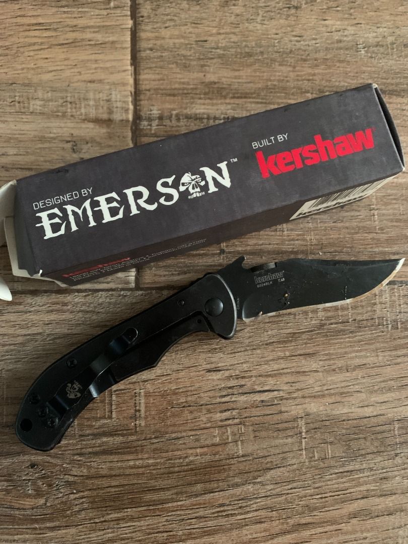 [01] Emerson Kershaw black pocket knife (Category: Hiking & Camping) located in Marikina City. Submitted by oldschooljunkies (Listing ID 1275522418, Image 3). Description: original price ~6k.