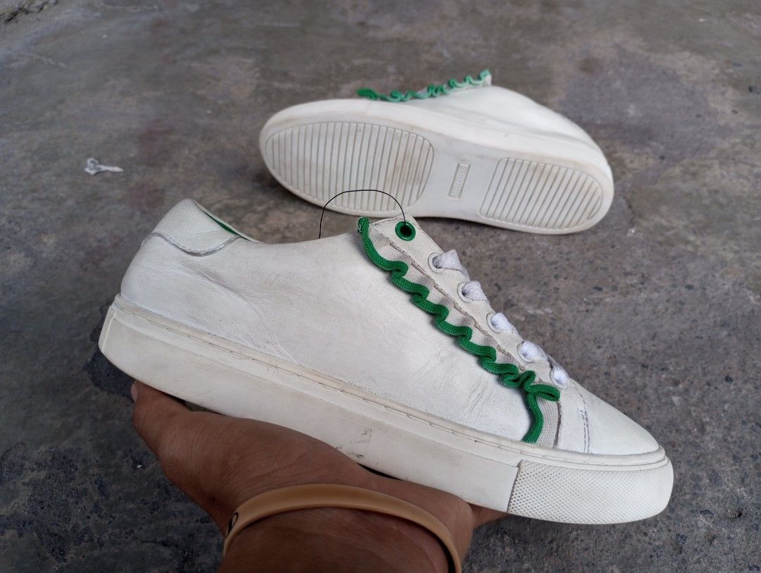 593.Tory Burch Howeell Court Green White Cowo Cewe Second Program Size 37.5