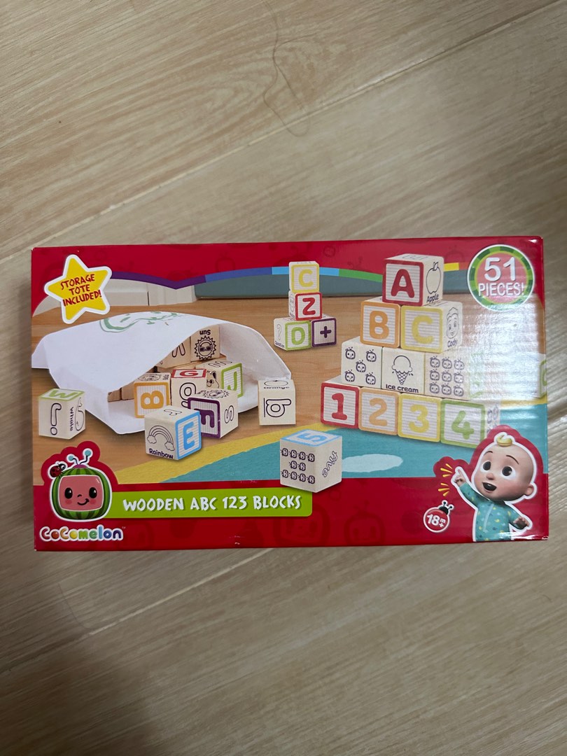 全新 Cocomelon wooden ABC blocks 積木 51件, 興趣及遊戲, 玩具 & 遊戲類 - Carousell