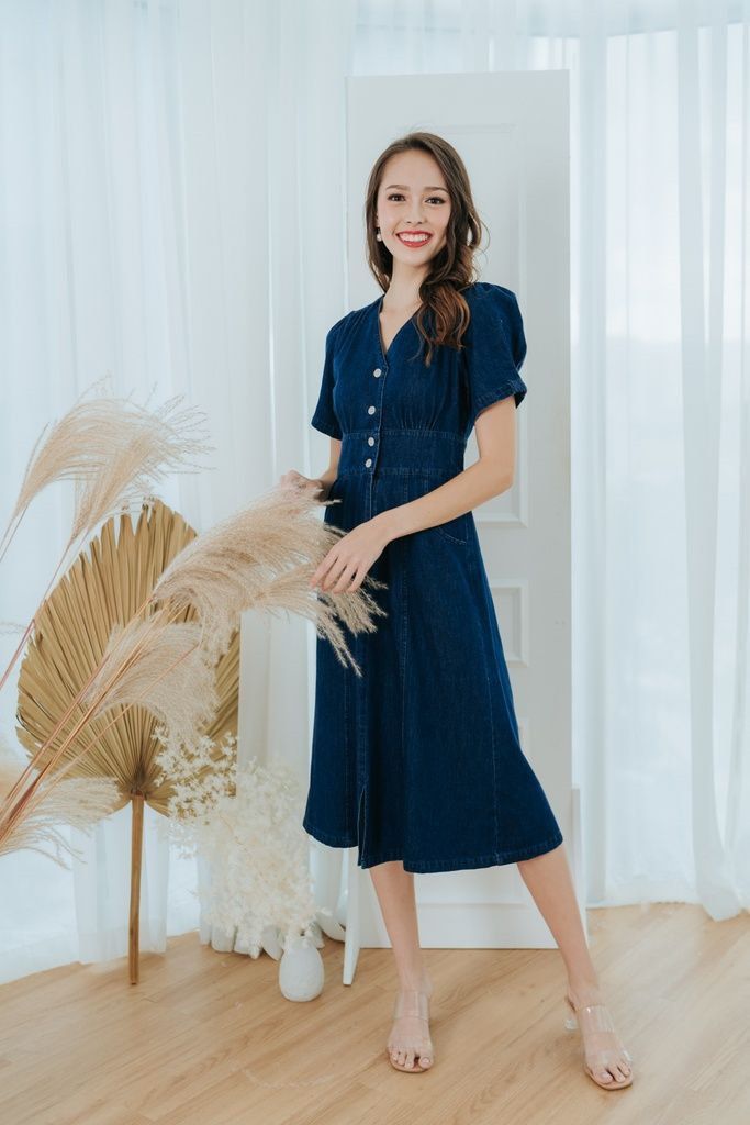 Ally denim dress sale