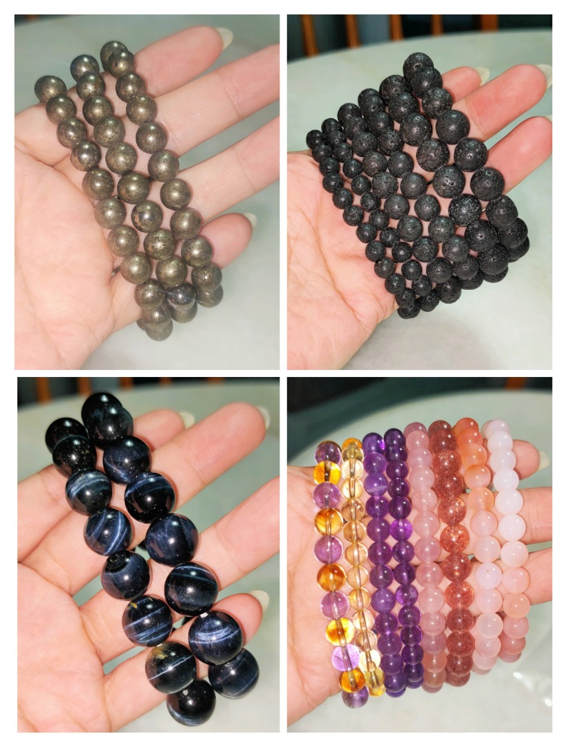 Pyrite bead bracelet clearance