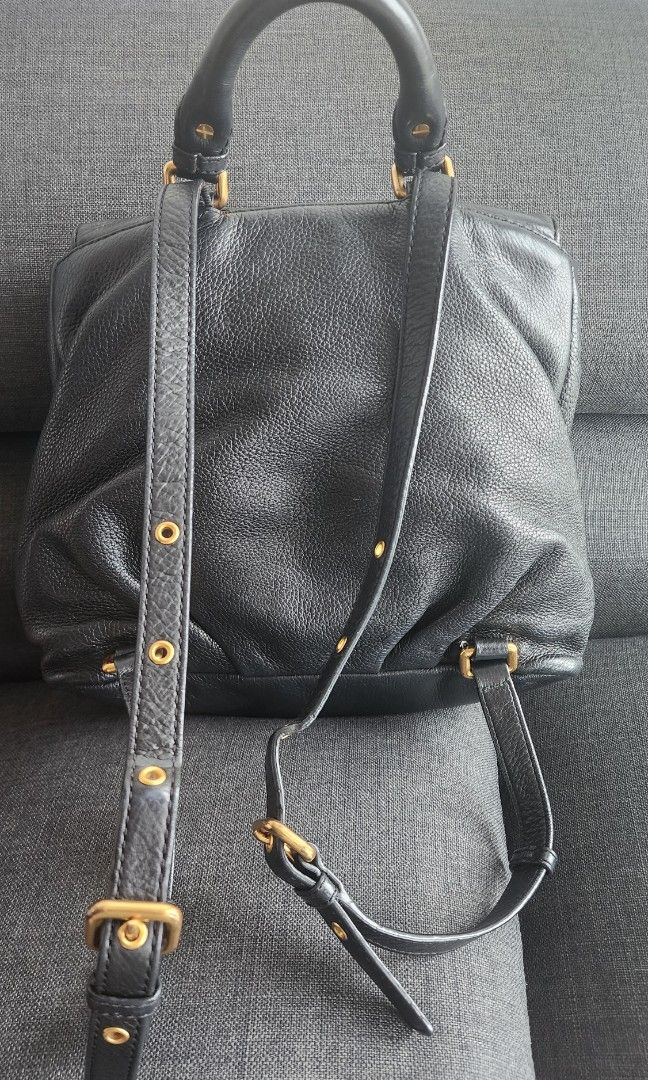 Marc jacobs clearance black leather backpack