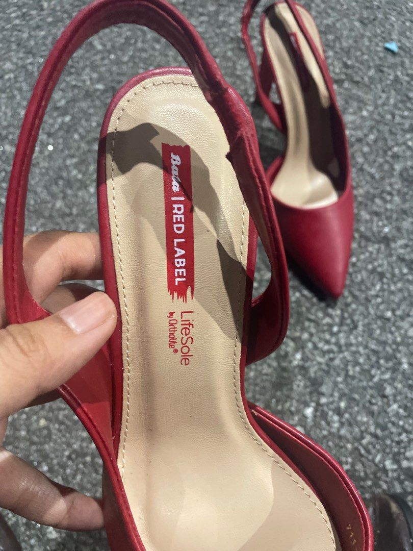 Bata clearance red heels