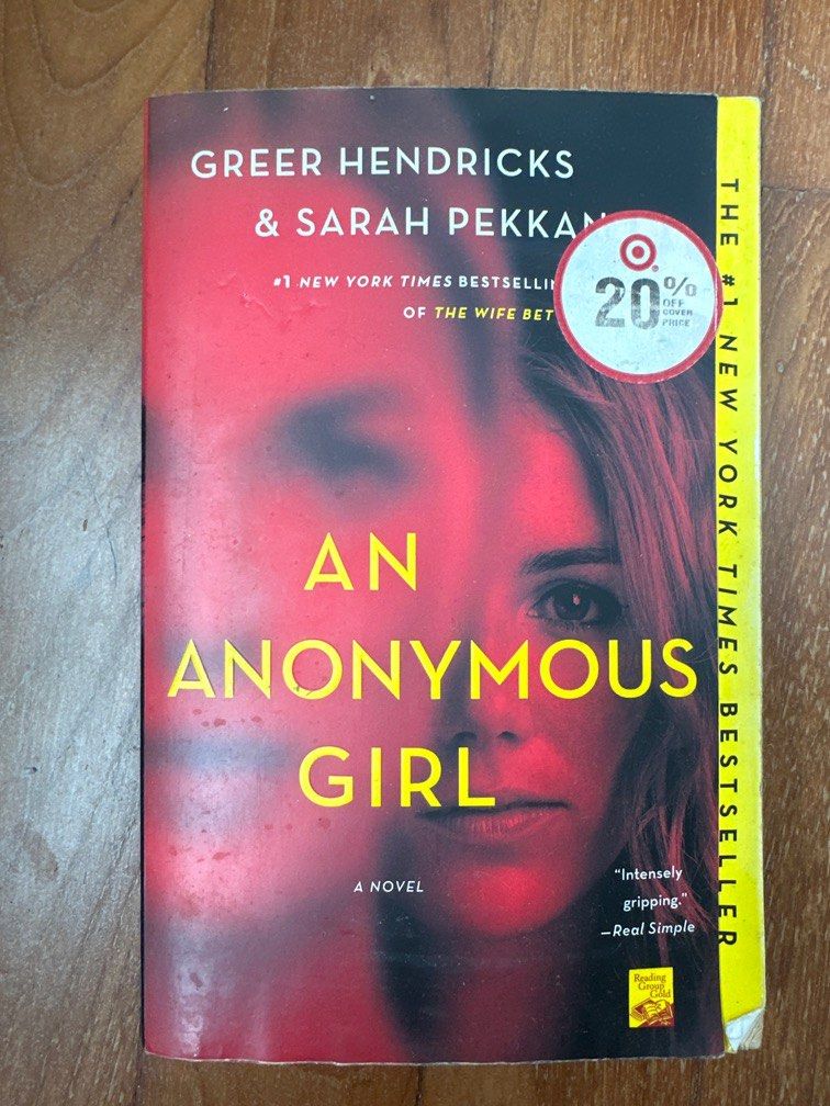 Book An Anonymous Girl By Greer Hendricks And Sarah Pekkan Hobbies