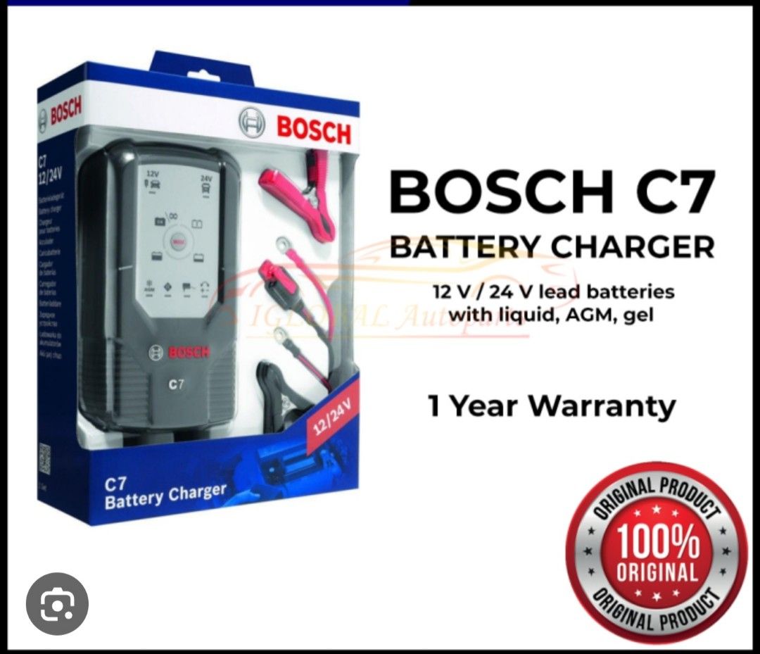 Bosch Car Battery Charger C7, Auto Accessories on Carousell
