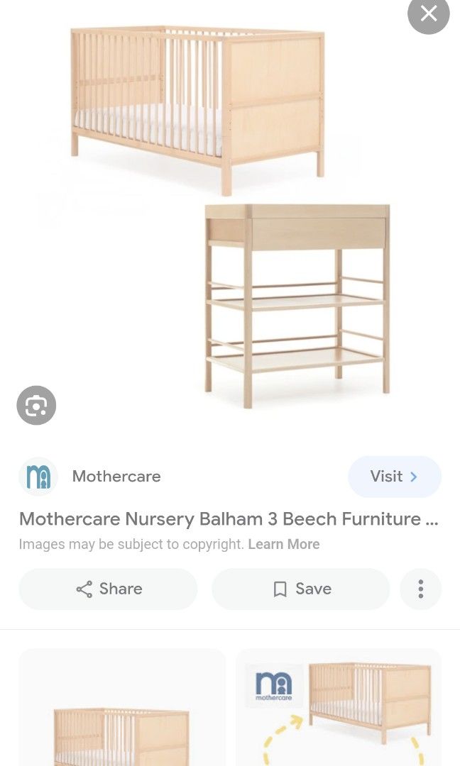 Mothercare sale balham cot