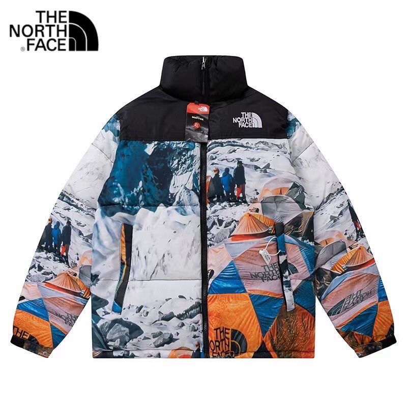 BRAND NEW IN STOCK TNF The Northface The North Face 1996 Classic Snow Mountain Flower Color Warm Men s and Women s Cotton Jacket Winter Down