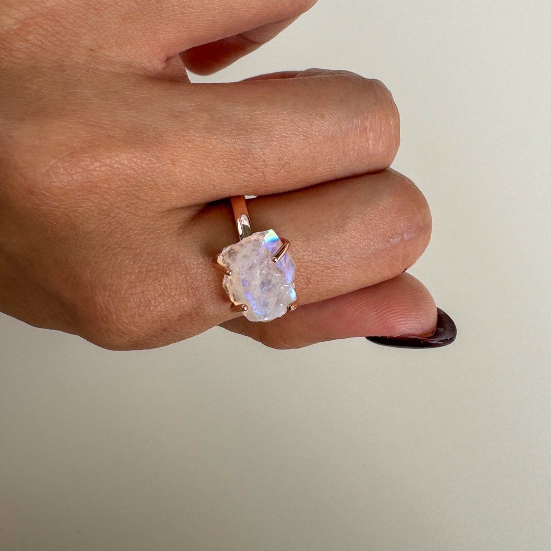 Raw on sale moonstone ring