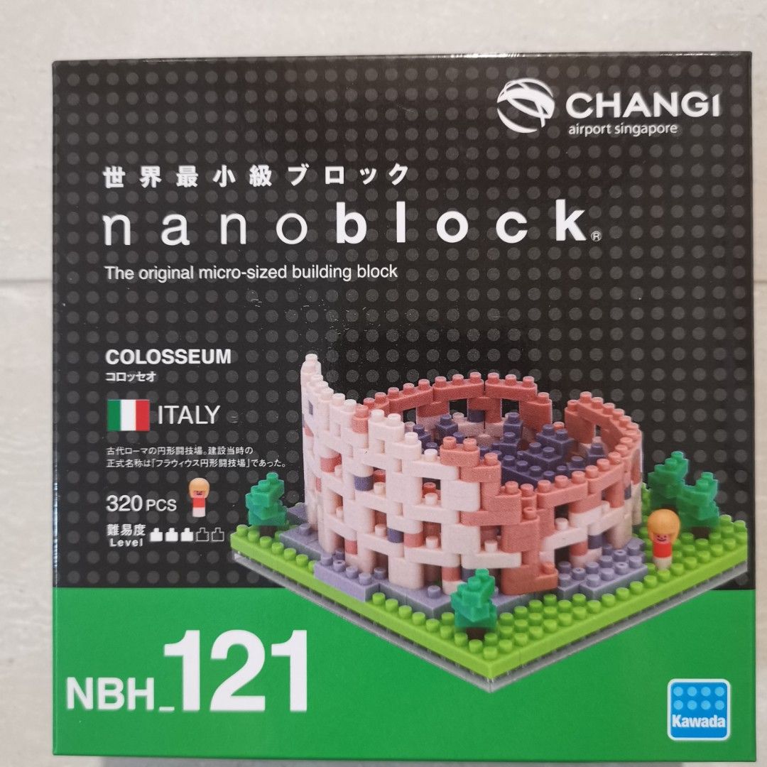 Building Blocks (Category: Lego & Building Sets) located in Singapore. Submitted by reborn76 (Listing ID 1275463567, Image 2). Description: Nanoblock with Changi Airport. Merlion (Sold) Colosseum.