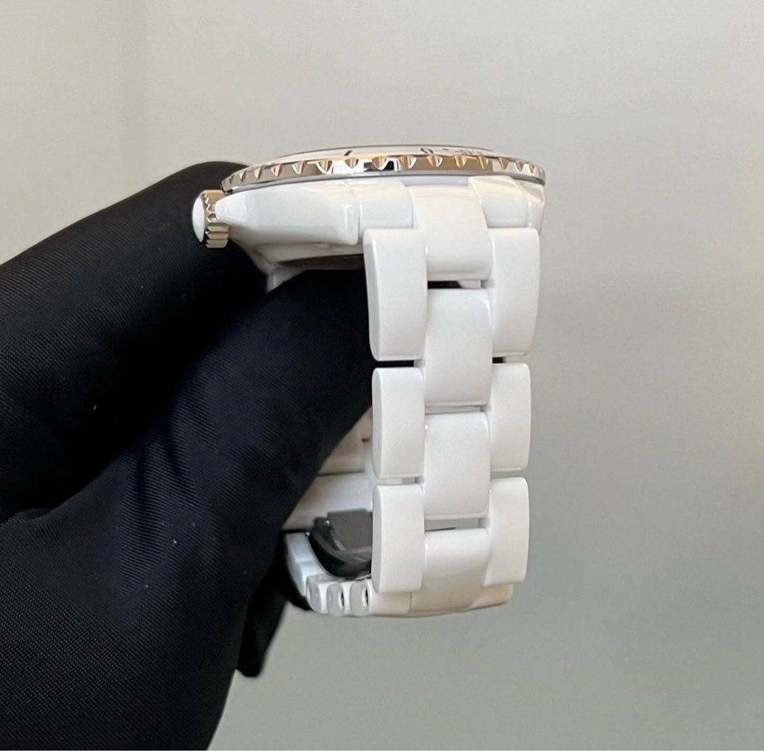 White chanel watch cheap with diamonds