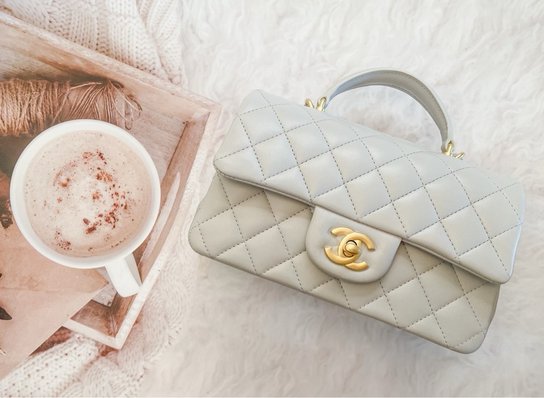 Chanel small flap bag top handle cheap