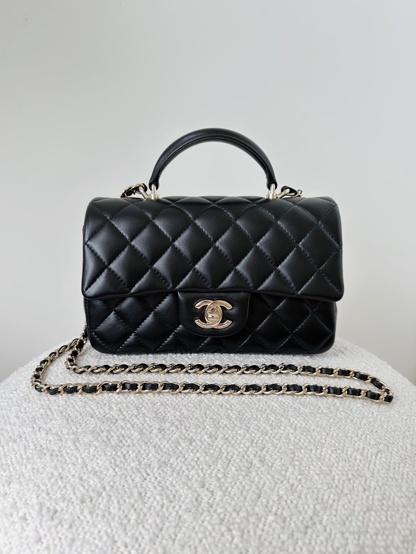 Chanel large flap bag best sale with top handle review